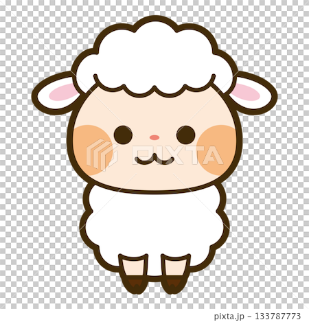 かわいい羊のキャラクター 133787773