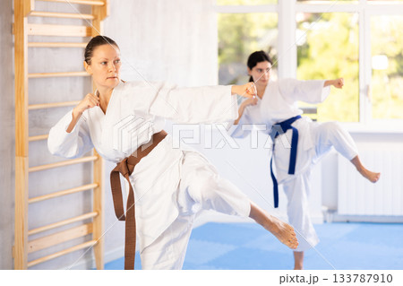 perfecting their roundhouse kicks perfecting their roundhouse kicks 133787910