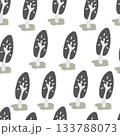 Seamless pattern scandinavian style abstraction WB flowers. Hand drawn design elements for fabric, print, cover, banner, wrapping, wallpaper. 133788073