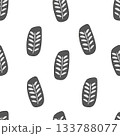 Seamless pattern scandinavian style abstraction WB flowers. Hand drawn design elements for fabric, print, cover, banner, wrapping, wallpaper.	 133788077