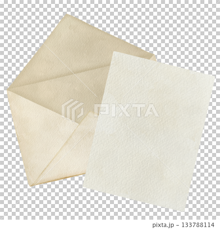 Light watercolor letter material 133788114