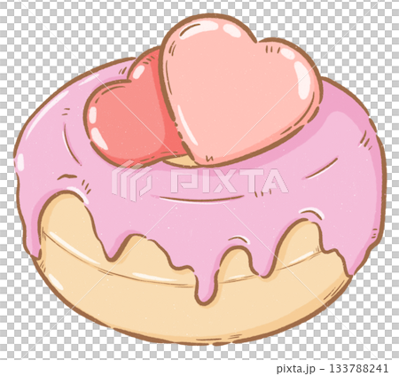Heart donut cake Heart donut cake 133788241