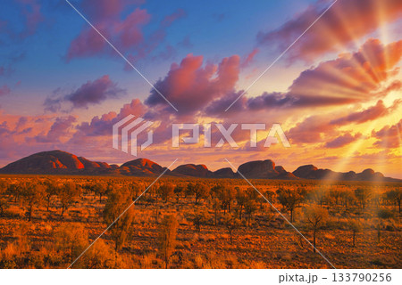 オーストラリア・世界遺産ウルルの絶景 オーストラリア・世界遺産ウルルの絶景 133790256