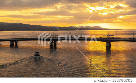 宍道湖の夕日 宍道湖の夕日 133790703