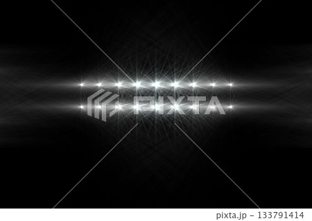 Flat design grid of glowing starburst lights is forming lattice over dark background Flat design grid of glowing starburst lights is forming lattice over dark background 133791414