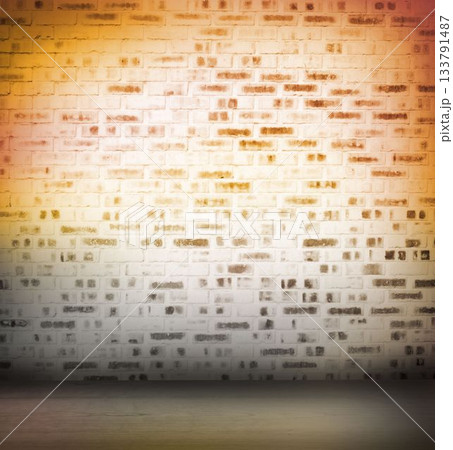 Room with orange brick wall 133791487