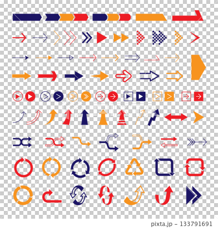 Arrow icon set 133791691