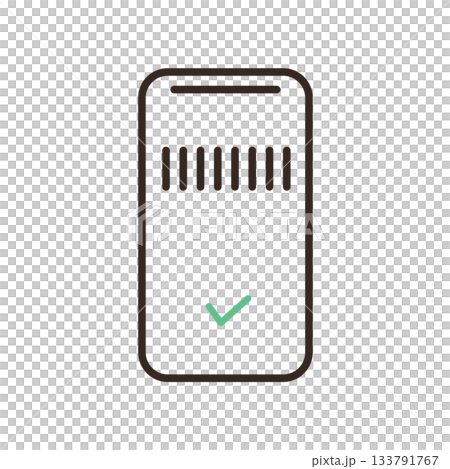 智慧型手機使用條碼完成無現金支付的示意圖 智慧型手機使用條碼完成無現金支付的示意圖 133791767