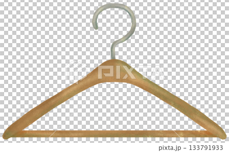 簡單的木製衣架插圖 簡單的木製衣架插圖 133791933