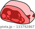 シンプルで新鮮なかたまりのお肉 133792867