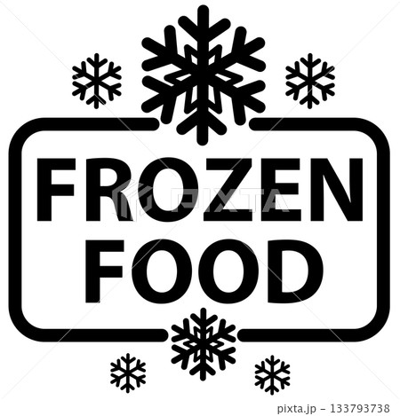 Frozen food icon. Frozen food sign. Best Frozen food label for product packaging. flat style. Frozen food icon. Frozen food sign. Best Frozen food label for product packaging. flat style. 133793738