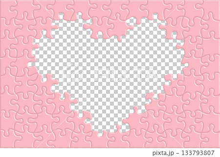 粉紅色心型拼圖 粉紅色心型拼圖 133793807