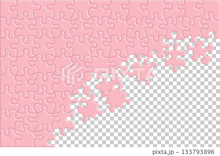 Pink Jigsaw Puzzle Frame Pink Jigsaw Puzzle Frame 133793896
