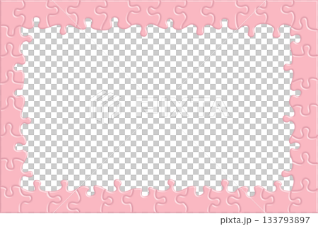 Pink Jigsaw Puzzle Frame Pink Jigsaw Puzzle Frame 133793897