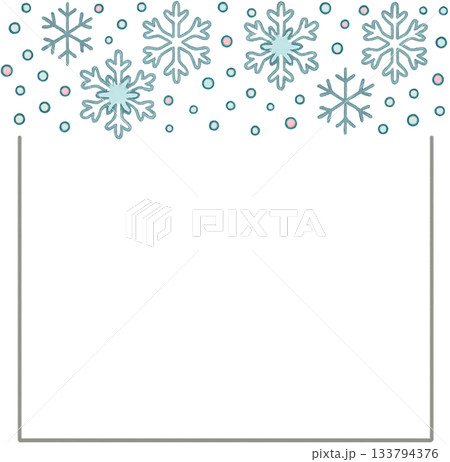 雪片の形をしたフレームイラスト 133794376