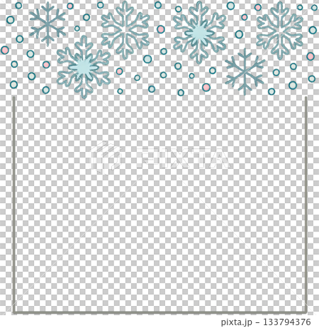 雪片の形をしたフレームイラスト 133794376