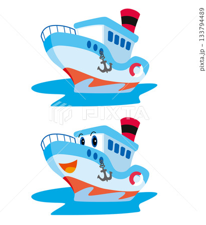 海に浮かぶ船のイラスト 133794489