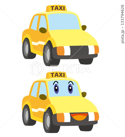 黄色いタクシーのイラスト 133794626