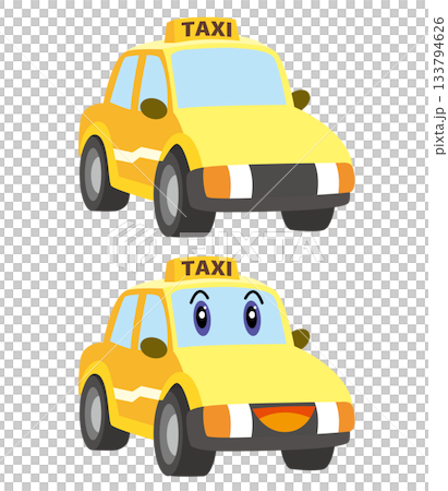 黃色出租車的插圖 133794626