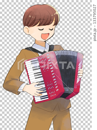 手風琴演奏者的插圖 手風琴演奏者的插圖 133795027