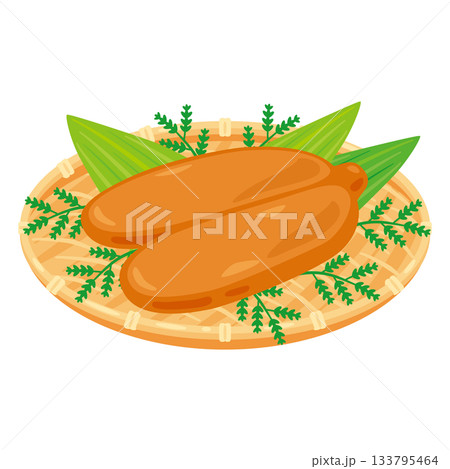 ザルに盛られたカラスミのイラスト ザルに盛られたカラスミのイラスト 133795464