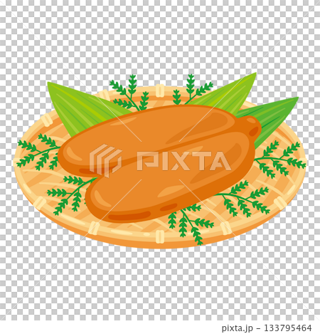 ザルに盛られたカラスミのイラスト ザルに盛られたカラスミのイラスト 133795464