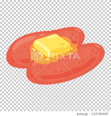 Cod roe butter illustration 133795497
