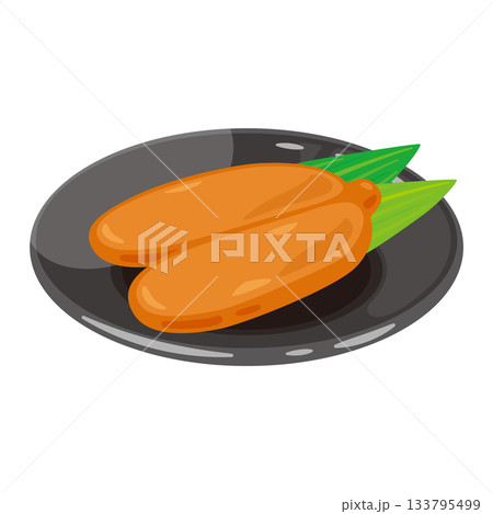 皿に盛られたカラスミのイラスト1 133795499