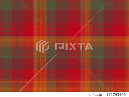 細かな赤色の布のなだらかで華やかなグラデーションのチェックパターン 133795589