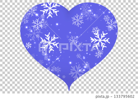 一幅淺藍色心形插圖,周圍環繞著雪花和光線 一幅淺藍色心形插圖,周圍環繞著雪花和光線 133795602