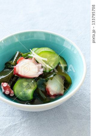 酢の物 きゅうりとタコとわかめ 酢の物 きゅうりとタコとわかめ 133795708