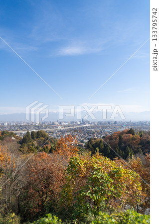 呉羽丘陵の山頂展望台から見た景色（富山県富山市） 133795742