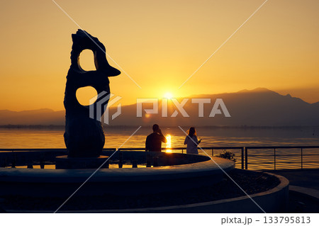 Beautiful scenery at Kwan Phayao Lake in Thailand Beautiful scenery at Kwan Phayao Lake in Thailand 133795813
