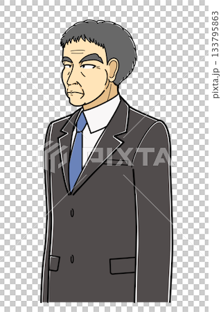 身穿西裝的中年男子，面向左側（上半身） 133795863