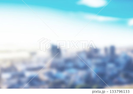 Blurry view of cityscape during summer 133796133