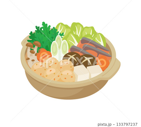 鍋,フラットイラスト 133797237