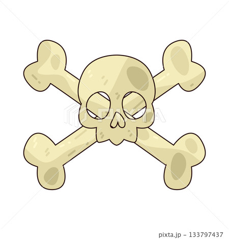 illustration of Skull and Crossbones 133797437