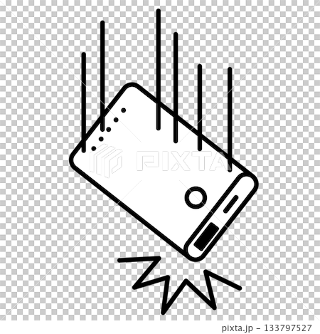 モバイルバッテリーを落とした！発火の危険　携帯充電器 133797527