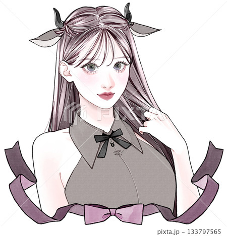 牡牛座_文字無×背景無_フチドリ無 133797565