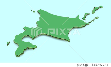 北海道マップ素材 北海道マップ素材 133797784