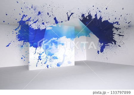 Splash showing cloud computig 133797899