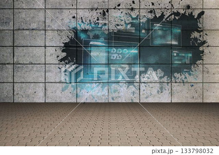 Splash showing technology interface 133798032