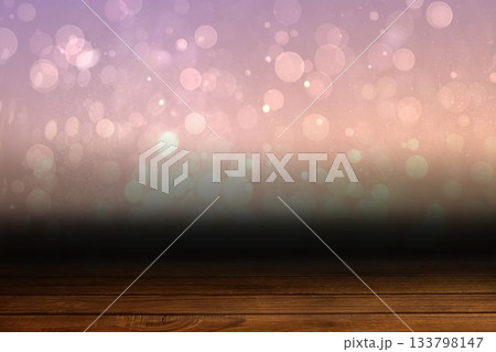 Shimmering light design over boards 133798147