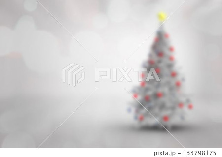 Blurry christmas tree in room 133798175