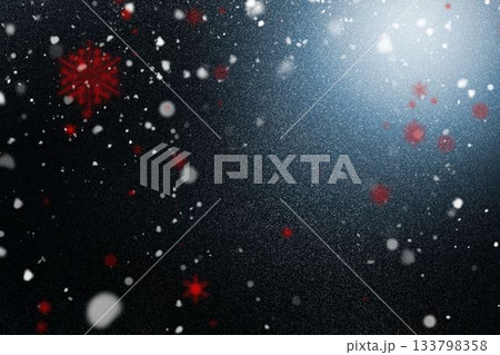 Floating white particles across dark abstract...のイラスト素材 [133798358] - PIXTA