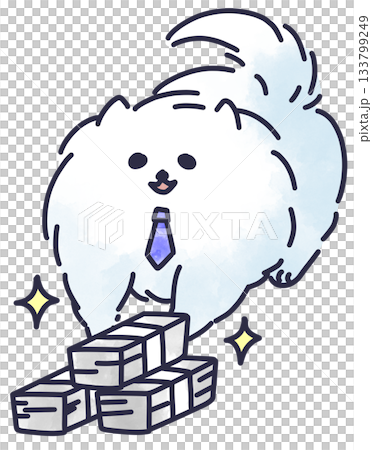 一隻收入不錯的博美犬 一隻收入不錯的博美犬 133799249