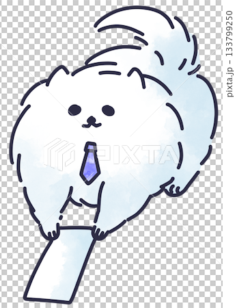 書類を提出する社会人のポメラニアン 133799250