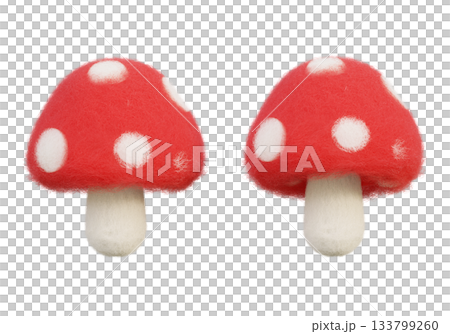 felt texture mushroom 3D graphic felt texture mushroom 3D graphic 133799260