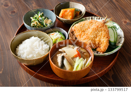 アジフライ定食 133799517