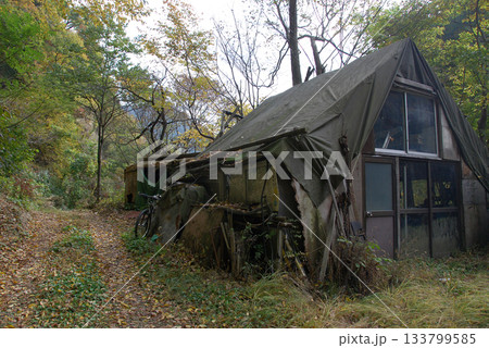 Autumn scenery in forest / 限界集落の秋の風景~里山に放棄される廃屋・廃墟 Autumn scenery in forest / 限界集落の秋の風景~里山に放棄される廃屋・廃墟 133799585